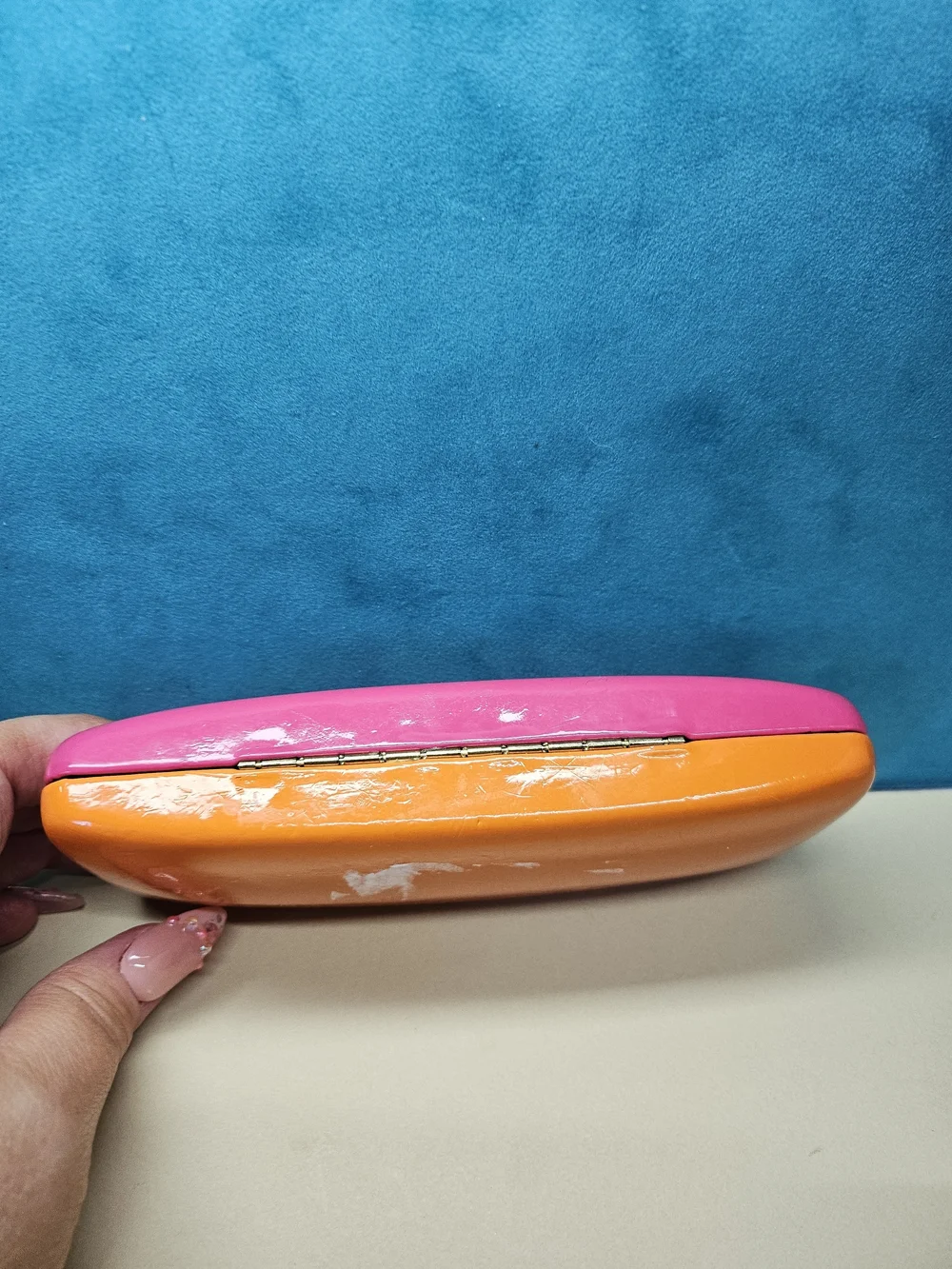 Kate Spade Pink and Orange Hard Sunglasses Case
